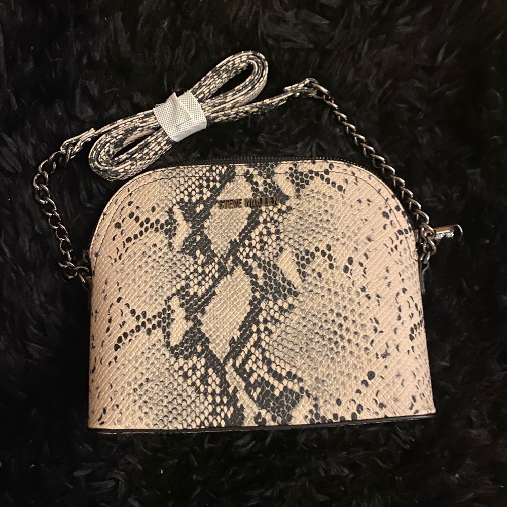 Steve Madden faux snake skin bag